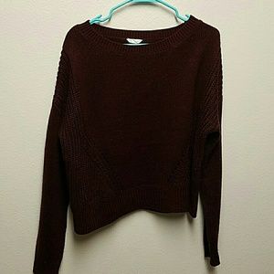 Wine Colored  (with sparkles entwined) sweater